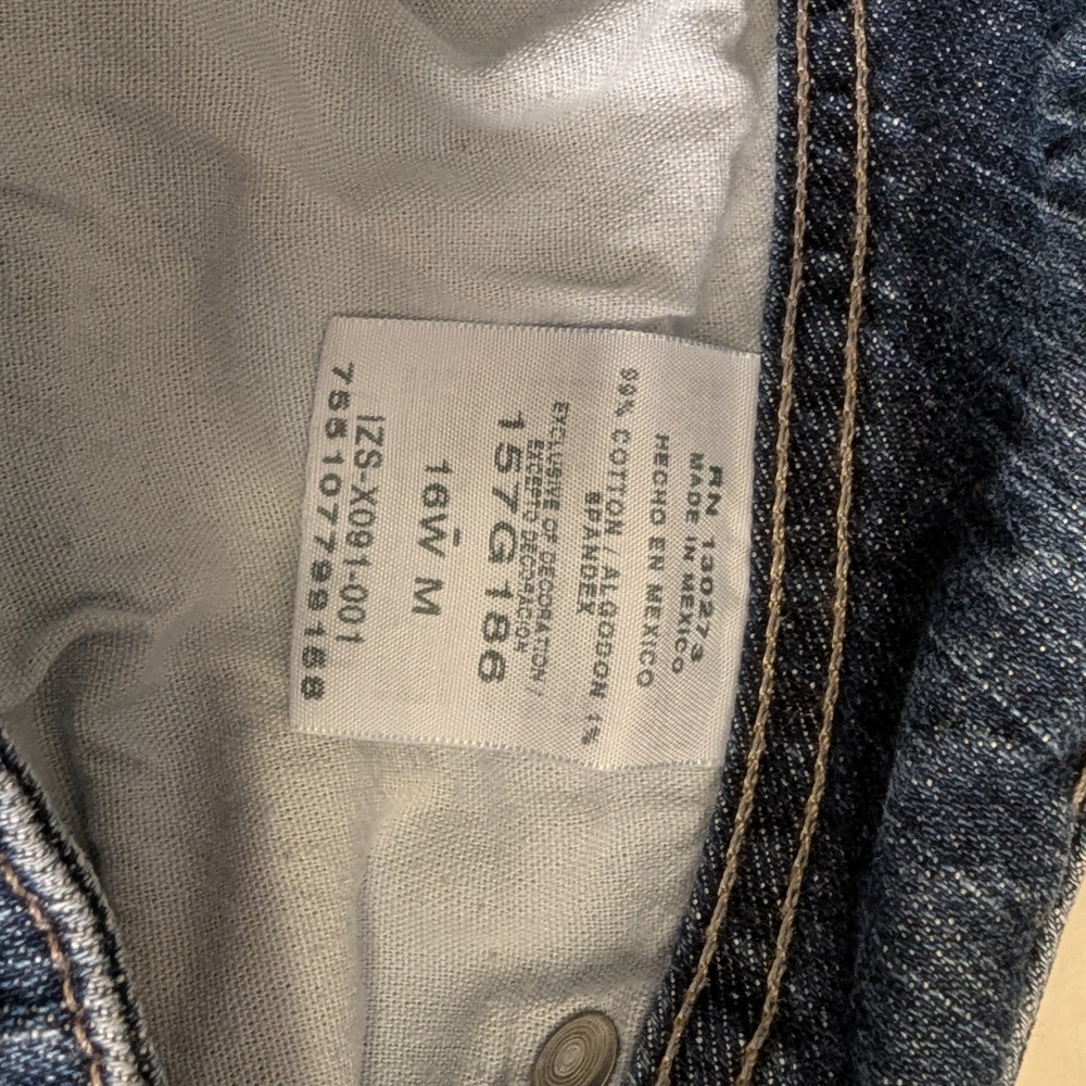 Lee Riders Blue Denim Jeans Women's 16W - Picture 4 of 5